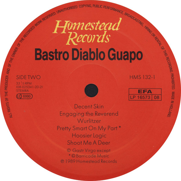 Bastro - Diablo Guapo | Homestead Records (HMS132-1) - 4