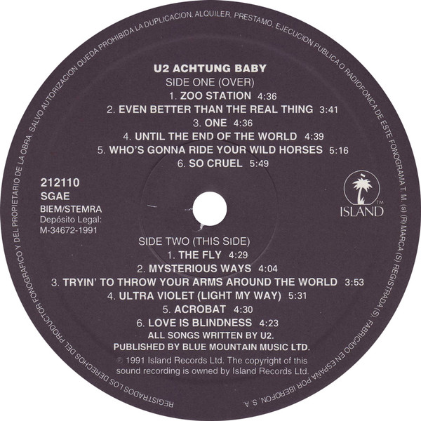 U2 - Achtung Baby | Island Records (212110) - 4