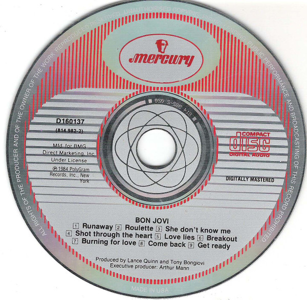 Bon Jovi - Bon Jovi [CD] | PolyGram (814 982-2) - 3