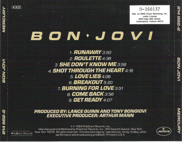Bon Jovi - Bon Jovi [CD] | PolyGram (814 982-2) - 2