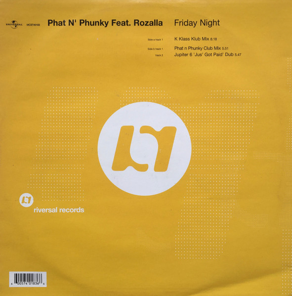 Phat 'N' Phunky Feat. Rozalla - Friday Night | Riversal Records (MCST 40183) - 2 Phat 'N' Phunky Feat. Rozalla - Friday Night | Riversal Records (MCST 40183) - 2