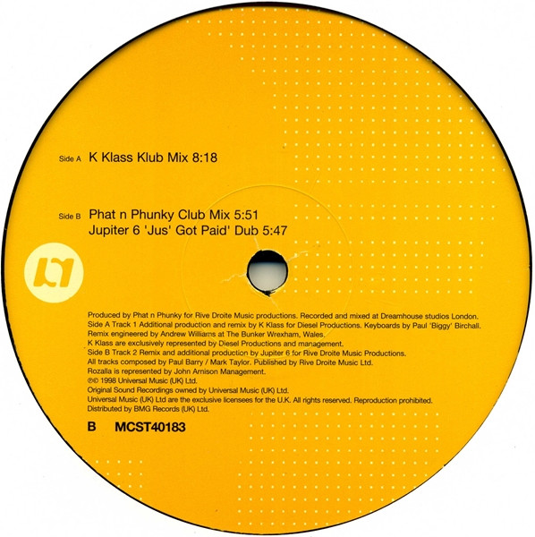 Phat 'N' Phunky Feat. Rozalla - Friday Night | Riversal Records (MCST 40183) - 3 Phat 'N' Phunky Feat. Rozalla - Friday Night | Riversal Records (MCST 40183) - 3