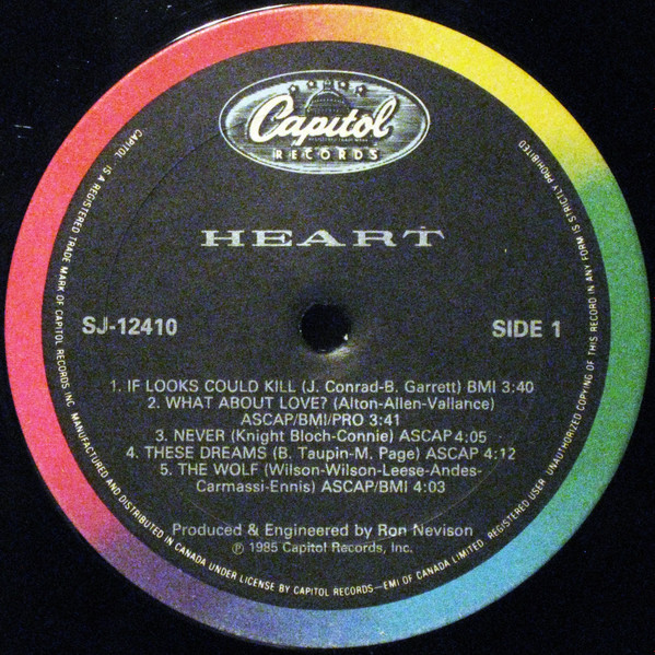 Heart - Heart | Capitol Records (SJ-12410) - 3 Heart - Heart | Capitol Records (SJ-12410) - 3