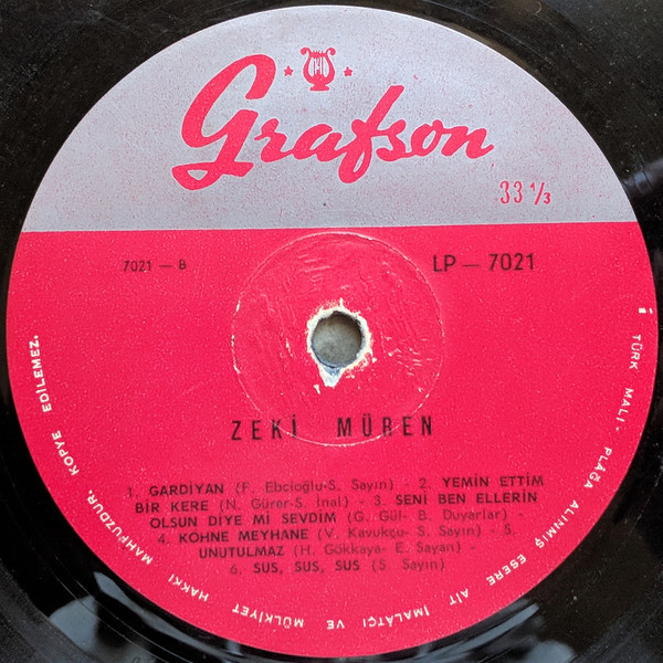 Zeki Müren - Zeki Müren | Grafson (LP-7021) - 4 Zeki Müren - Zeki Müren | Grafson (LP-7021) - 4
