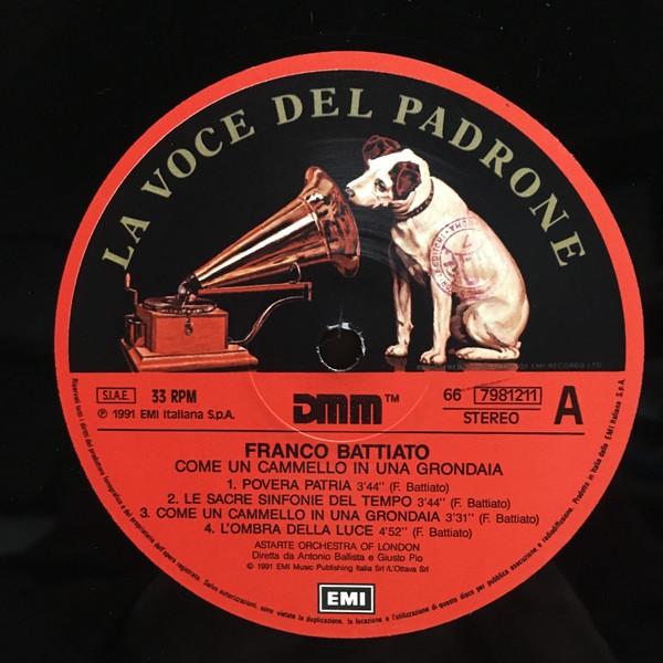 Franco Battiato - Come Un Cammello In Una Grondaia | EMI (66 7981211) - 4 Franco Battiato - Come Un Cammello In Una Grondaia | EMI (66 7981211) - 4