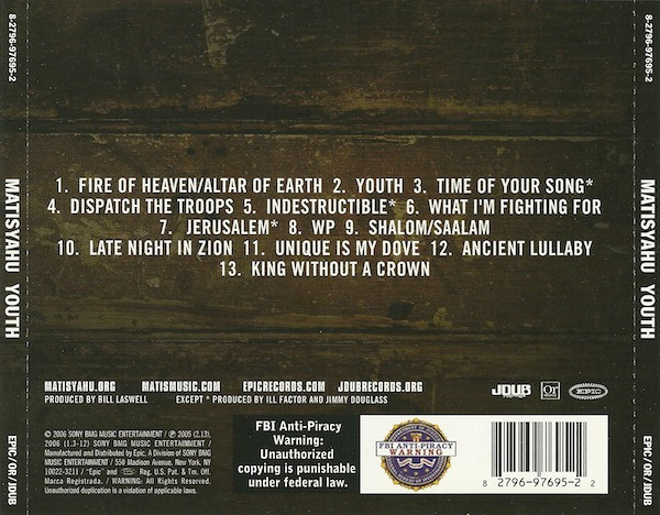 Matisyahu - Youth | Epic (8-2796-97695-2) - 2