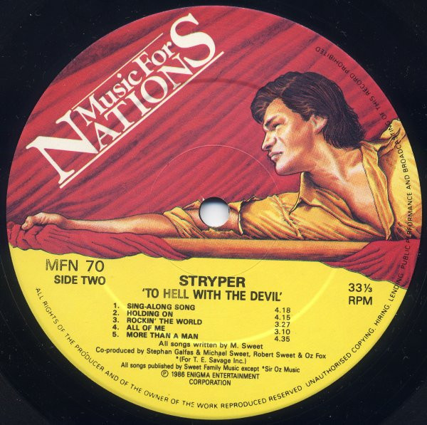 Stryper - To Hell With The Devil | Music For Nations (MFN 70) - 4