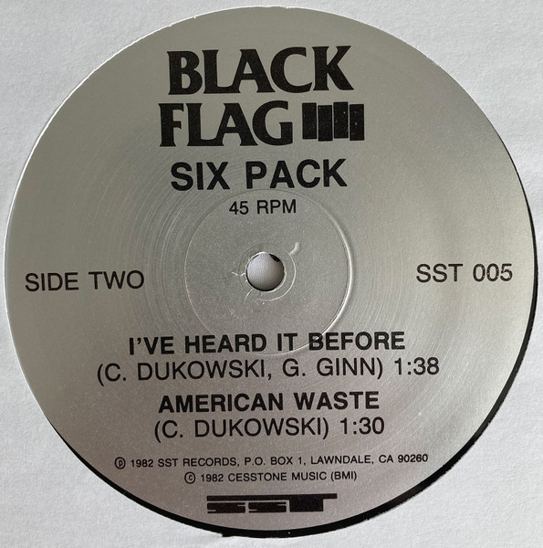 Black Flag - Six Pack | SST Records (SST 005) - 4 Black Flag - Six Pack | SST Records (SST 005) - 4
