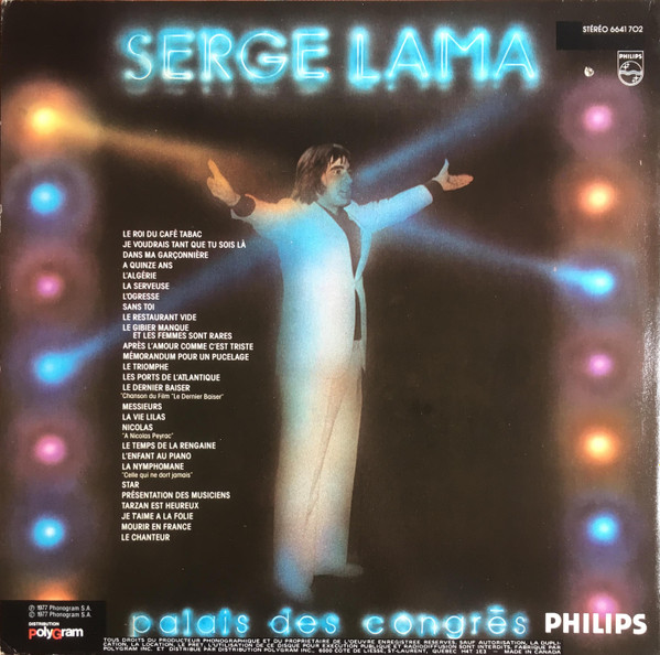 Serge Lama - Palais Des Congrès | Philips (6641 702) - 2