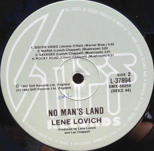 Lene Lovich - No Man's Land | Stiff Records (L 37894) - 4