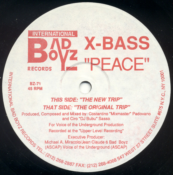 X-Bass - Peace | International Bad Boyz Records (BZ-71) - main X-Bass - Peace | International Bad Boyz Records (BZ-71) - main