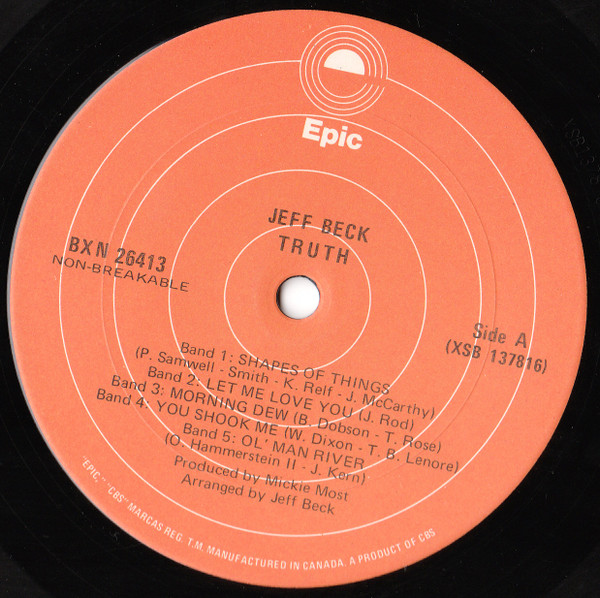 Jeff Beck - Truth | Epic (BXN 26413) - 3