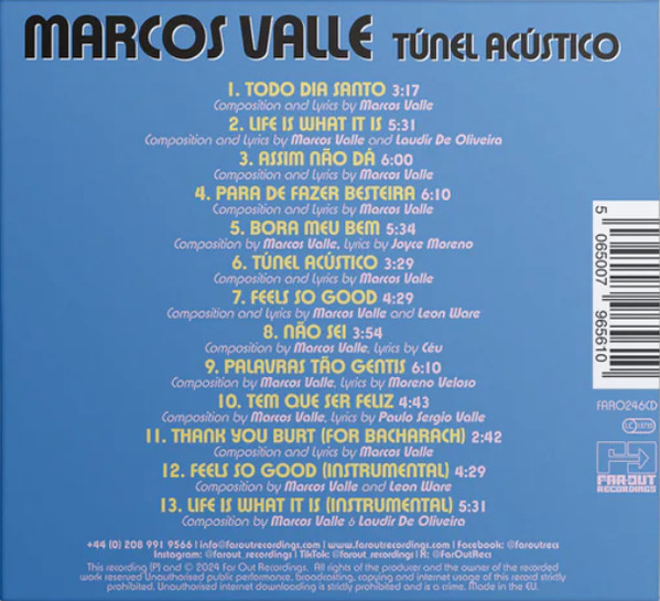 Marcos Valle - Túnel Acústico | Far Out Recordings (FARO246CD) - 2 Marcos Valle - Túnel Acústico | Far Out Recordings (FARO246CD) - 2