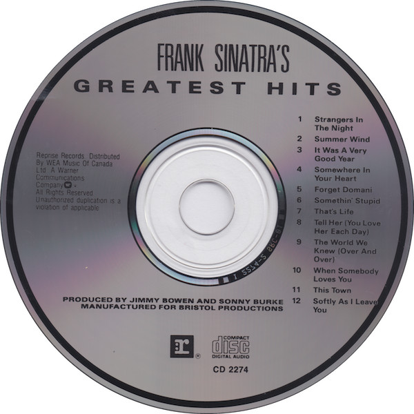 Frank Sinatra - Frank Sinatra's Greatest Hits | Reprise Records (CD 2274) - 3
