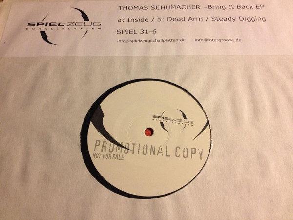 Thomas Schumacher - Bring It Back EP | Spiel-Zeug Schallplatten (Spiel 31-6) - main Thomas Schumacher - Bring It Back EP | Spiel-Zeug Schallplatten (Spiel 31-6) - main