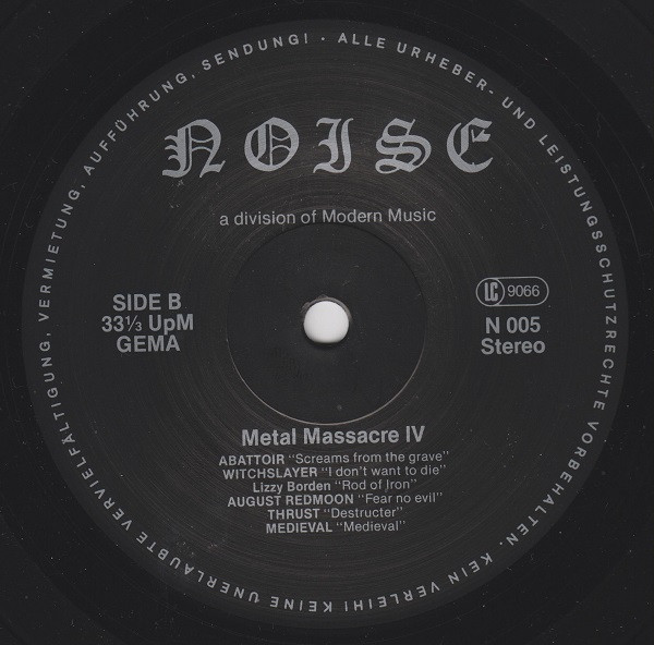 Various - Metal Massacre IV [Vinyl] | Noise (N 005) - 4