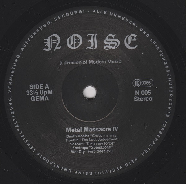 Various - Metal Massacre IV [Vinyl] | Noise (N 005) - 3