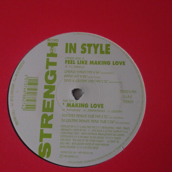 In Style - Feel Like Making Love | Strength Records (STR 027) - main In Style - Feel Like Making Love | Strength Records (STR 027) - main