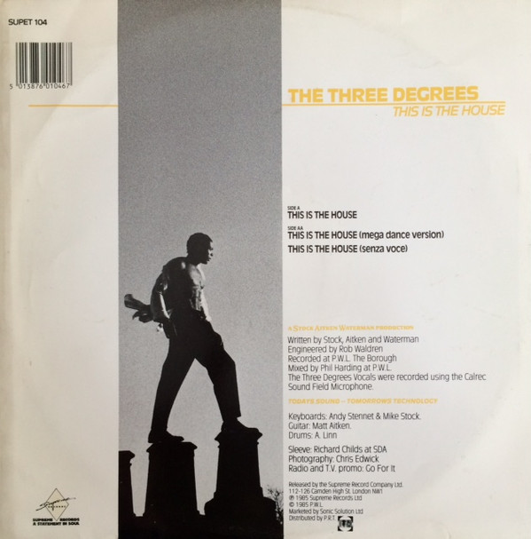 The Three Degrees - This Is The House | Supreme Records (SUPET 104) - 2