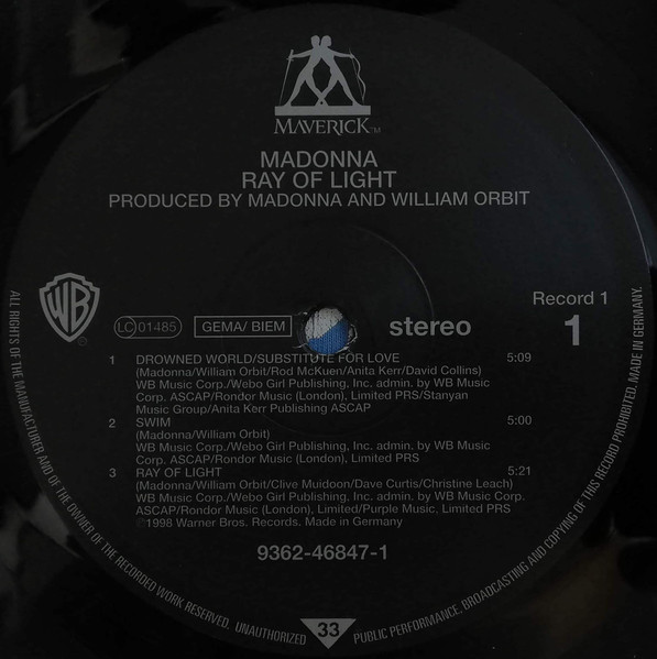 Madonna - Ray Of Light | Maverick (9362-46847-1) - 3 Madonna - Ray Of Light | Maverick (9362-46847-1) - 3