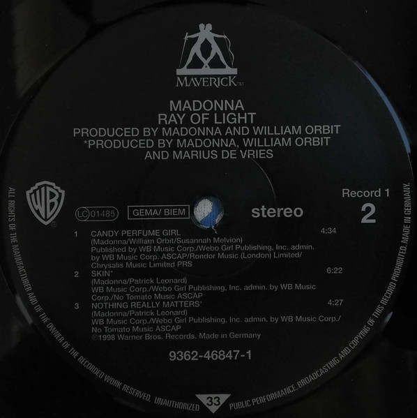 Madonna - Ray Of Light | Maverick (9362-46847-1) - 4 Madonna - Ray Of Light | Maverick (9362-46847-1) - 4