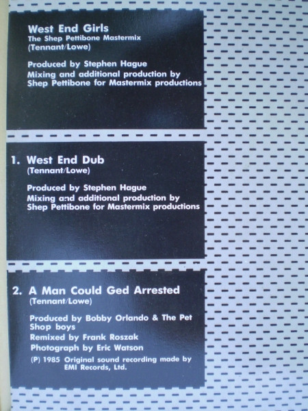 Pet Shop Boys - West End Girls (The Shep Pettibone Mastermix) | Parlophone (2009986) - 4