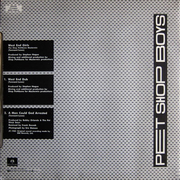 Pet Shop Boys - West End Girls (The Shep Pettibone Mastermix) | Parlophone (2009986) - 2