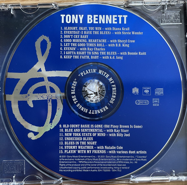 Tony Bennett - Playin' With My Friends: Bennett Sings The Blues | RPM Records (504175 2) - 3 Tony Bennett - Playin' With My Friends: Bennett Sings The Blues | RPM Records (504175 2) - 3