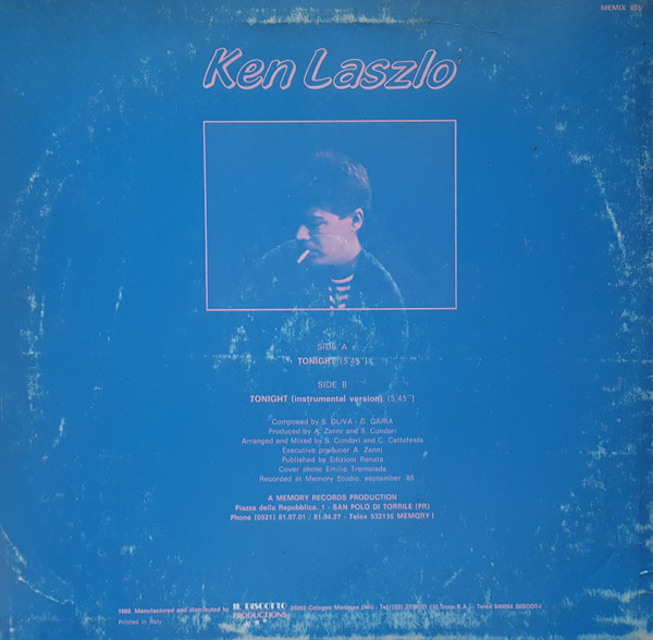 Ken Laszlo - Tonight | Memory Records (MEMIX 035) - 4 Ken Laszlo - Tonight | Memory Records (MEMIX 035) - 4