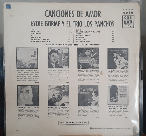 Eydie Gormé Y El Trio Los Panchos - Canciones De Amor | CBS (9070) - 2