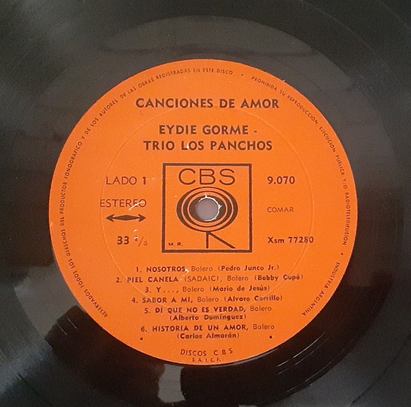 Eydie Gormé Y El Trio Los Panchos - Canciones De Amor | CBS (9070) - 3