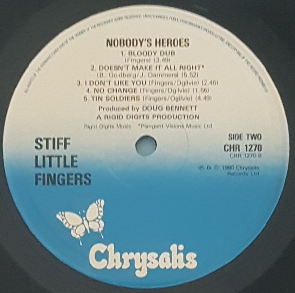 Stiff Little Fingers - Nobody's Heroes | Chrysalis (CHR 1270) - 4 Stiff Little Fingers - Nobody's Heroes | Chrysalis (CHR 1270) - 4