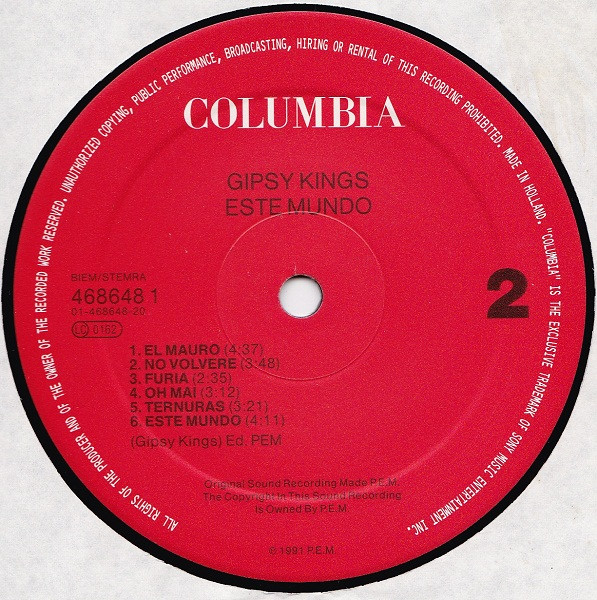 Gipsy Kings - Este Mundo | Columbia (COL 468 648-1) - 2