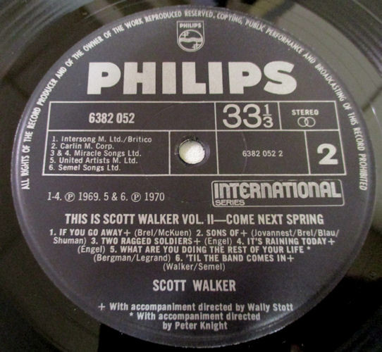 Scott Walker - This Is Scott Walker Vol. 2 -  Come Next Spring | Philips (6382 052) - 3