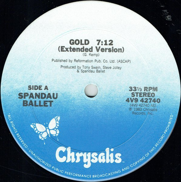 Spandau Ballet - Gold (Special Extended Remix) | Chrysalis (4V9 42740) - 3