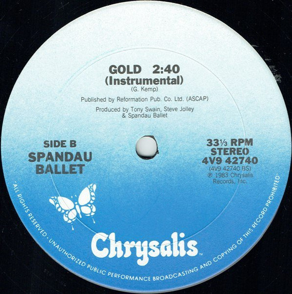 Spandau Ballet - Gold (Special Extended Remix) | Chrysalis (4V9 42740) - 4