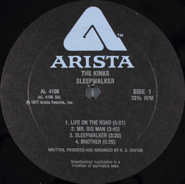 The Kinks - Sleepwalker | Arista (AL 4106) - 3 The Kinks - Sleepwalker | Arista (AL 4106) - 3