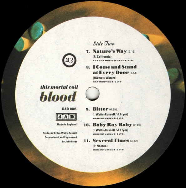 This Mortal Coil - Blood | 4AD (DAD 1005) - 4 This Mortal Coil - Blood | 4AD (DAD 1005) - 4
