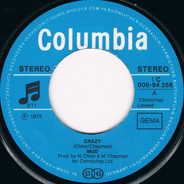 Mud - Crazy | Columbia (1C 006-94 356) - 3