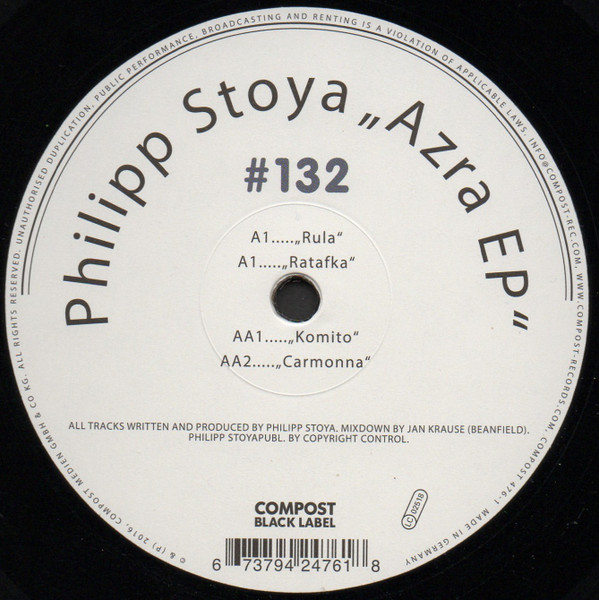 Philipp Stoya - Azra EP | Compost Black Label (#132)