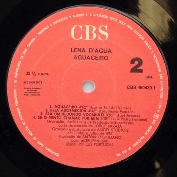 Lena D'Água - Aguaceiro | CBS (CBS 460430 1) - 4