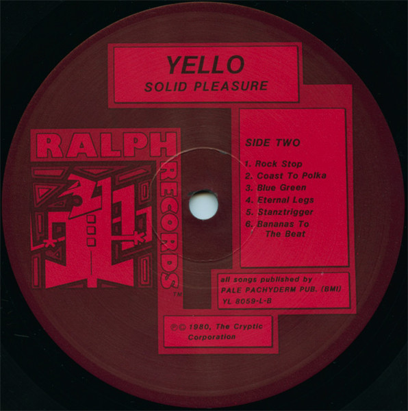 Yello - Solid Pleasure | Ralph Records (YL 8059-L) - 4