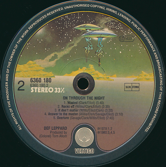 Def Leppard - On Through The Night | Vertigo (6360 180) - 4