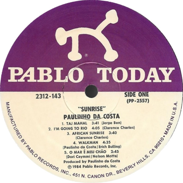 Paulinho Da Costa - Sunrise | Pablo Today (2312-143) - 2 Paulinho Da Costa - Sunrise | Pablo Today (2312-143) - 2
