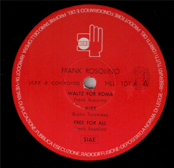 Frank Rosolino - Jazz A Confronto 4 | Horo Records (HLL 101-4) - 2 Frank Rosolino - Jazz A Confronto 4 | Horo Records (HLL 101-4) - 2