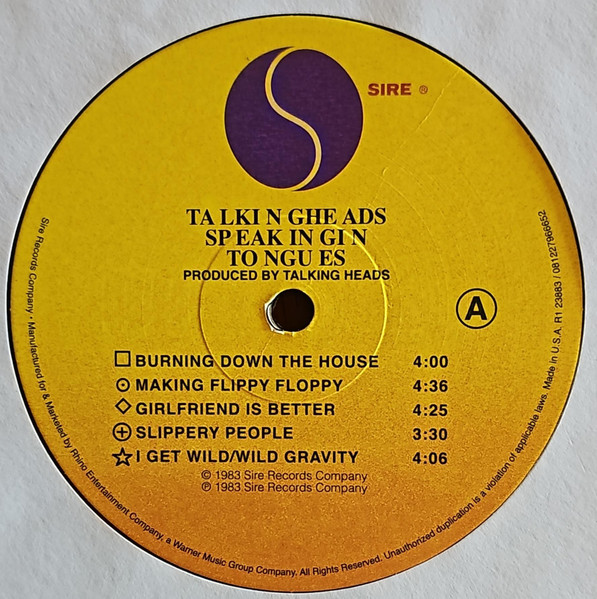 Talking Heads - Speaking In Tongues | Sire (R1-23883) - 3