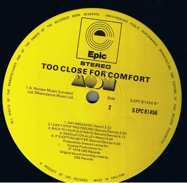 Moon - Too Close For Comfort | Epic (EPC 81456) - 4 Moon - Too Close For Comfort | Epic (EPC 81456) - 4