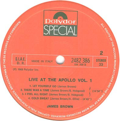 James Brown - Live At The Apollo, Vol. 1 | Polydor (2482 386) - 4 James Brown - Live At The Apollo, Vol. 1 | Polydor (2482 386) - 4