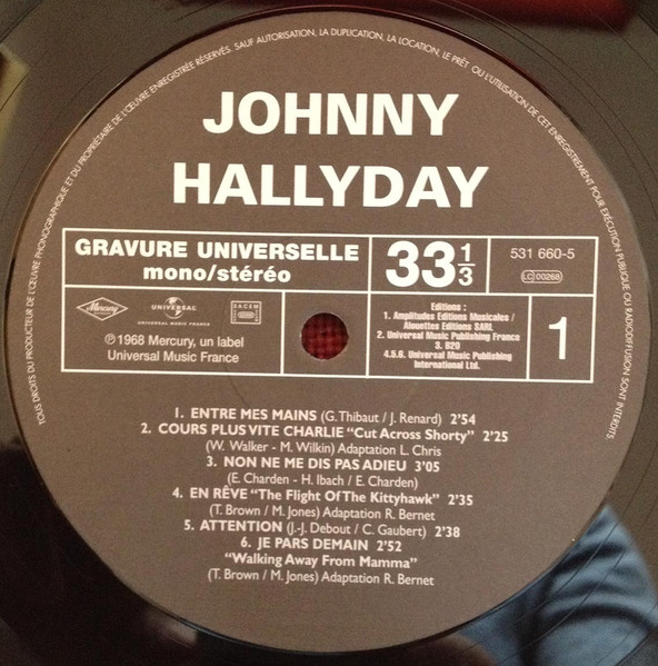 Johnny Hallyday - Rêve Et Amour | Mercury (531 660-5) - 3 Johnny Hallyday - Rêve Et Amour | Mercury (531 660-5) - 3