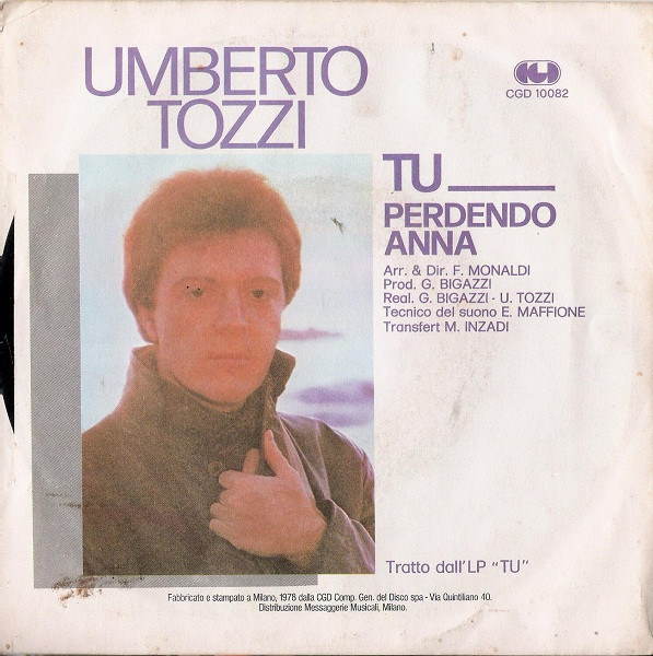 Umberto Tozzi - Tu | CGD (CGD 10082) - 2